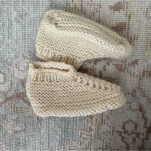 Hand knit booties
